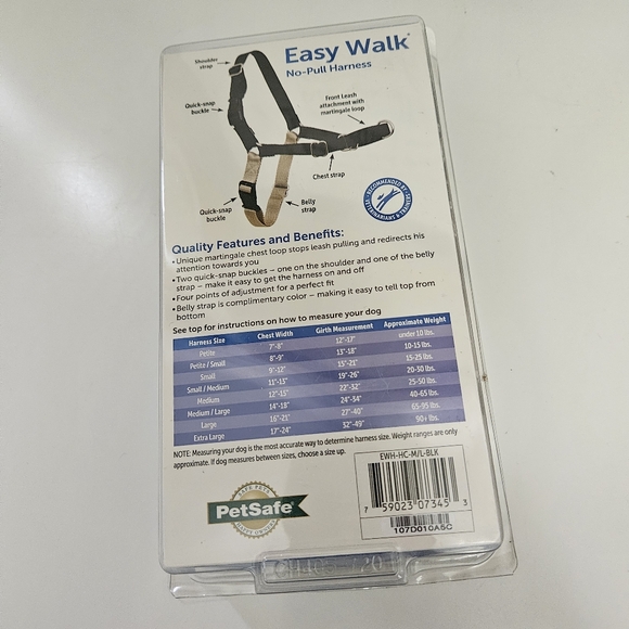 PET SAFE Easy Walk Dog Harness, Medium/Large - Picture 4 of 12